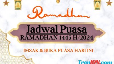 Jadwal Imsak dan Buka Puasa Hari ini Jumat 15 Maret 2024 untuk DKI Jakarta